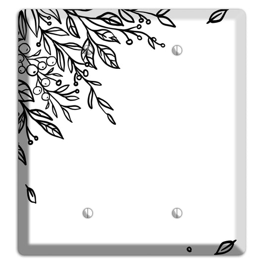 Hand-Drawn Floral 4 2 Blank Wallplate