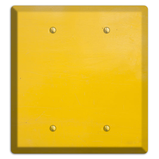 Bright Yellow Concrete 2 Blank Wallplate