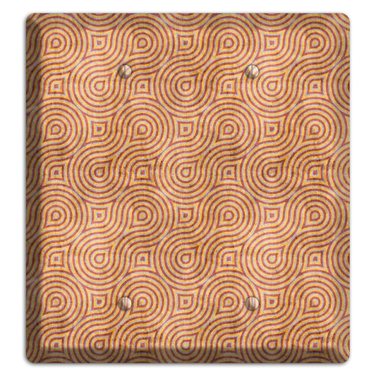 Beige and Red Swirl 2 Blank Wallplate