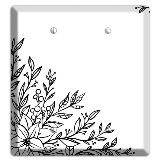 Hand-Drawn Floral 7 2 Blank Wallplate