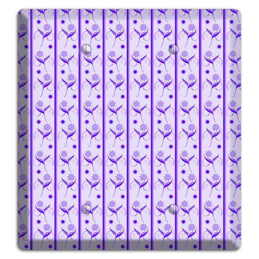 Purple Floral Pattern 2 Blank Wallplate