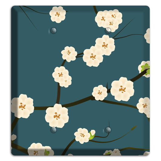 Blue Cherry Blossoms 2 Blank Wallplate