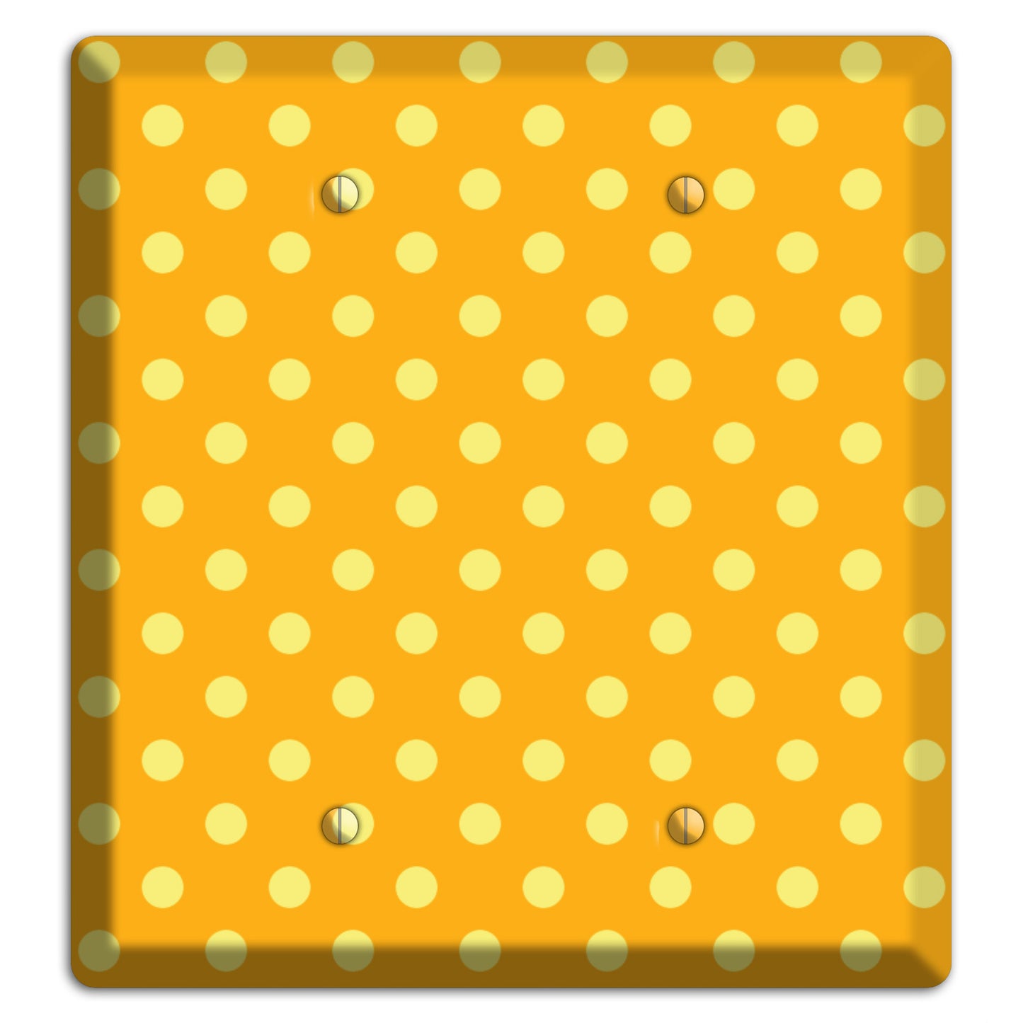 Orange and Yellow Polka Dot 2 Blank Wallplate