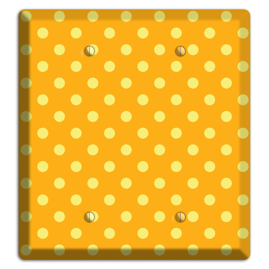 Orange and Yellow Polka Dot 2 Blank Wallplate