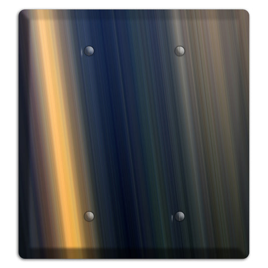 Black with Orange Ray of Light 2 Blank Wallplate