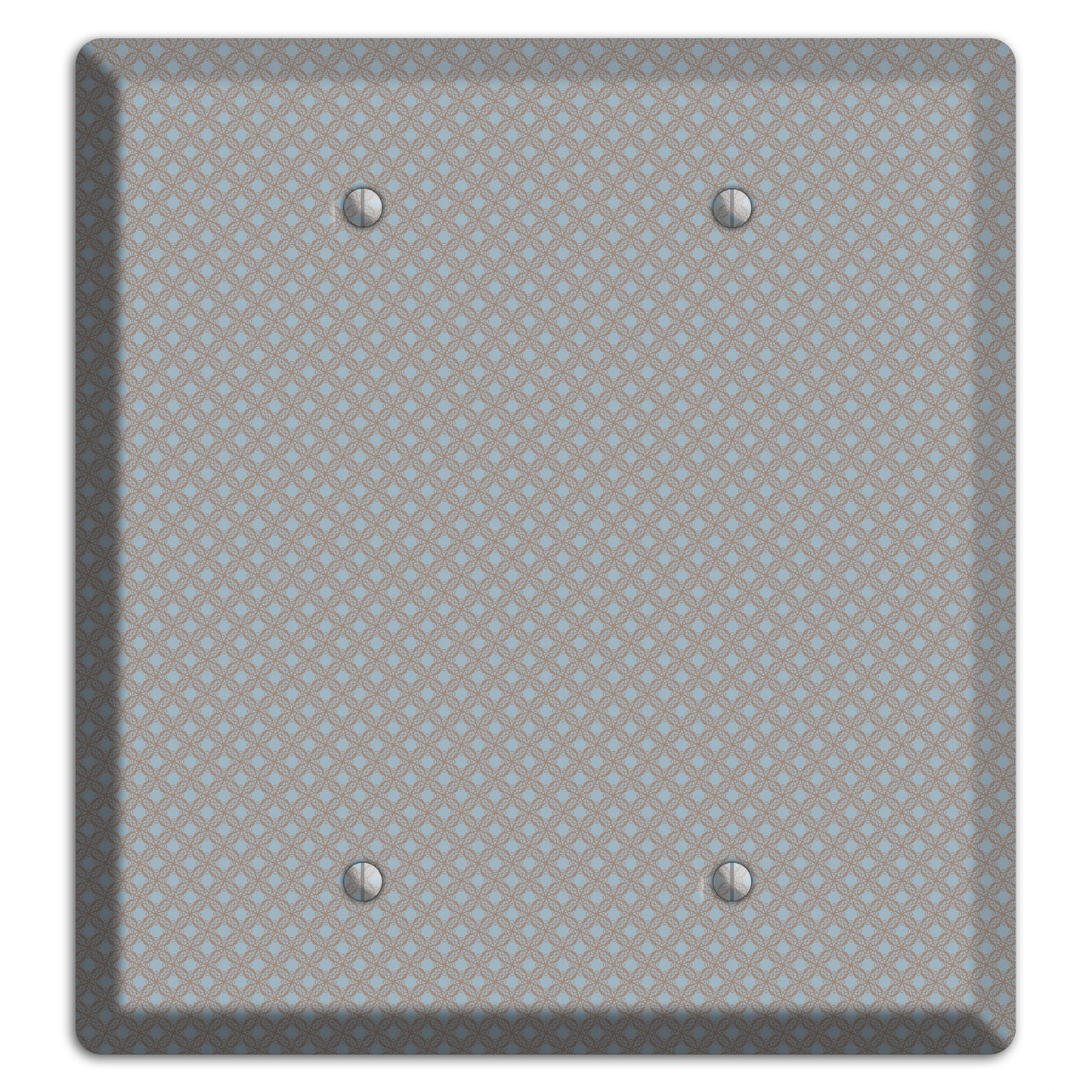 Multi Grey Lattice 2 Blank Wallplate