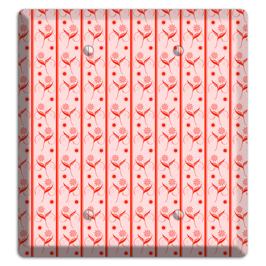 Salmon Floral Pattern 2 Blank Wallplate