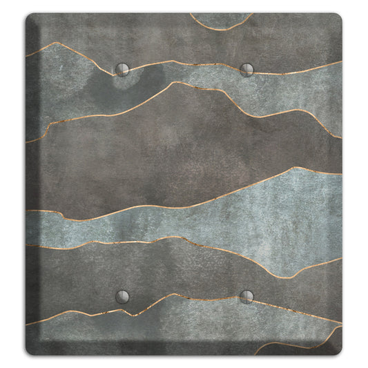 Dusty Blue Mountain Range 2 Blank Wallplate