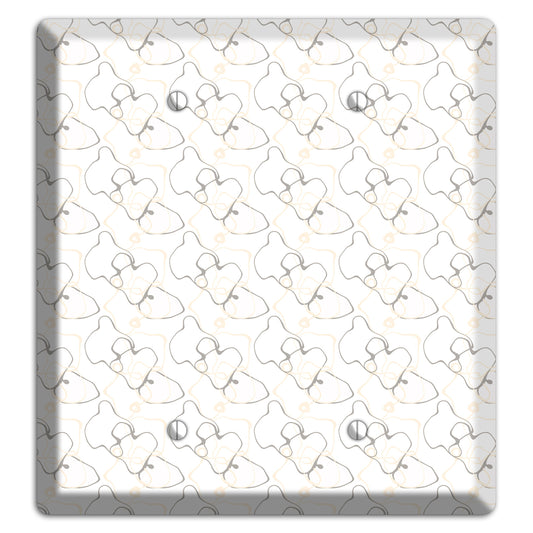 White with Irregular Circles 2 Blank Wallplate