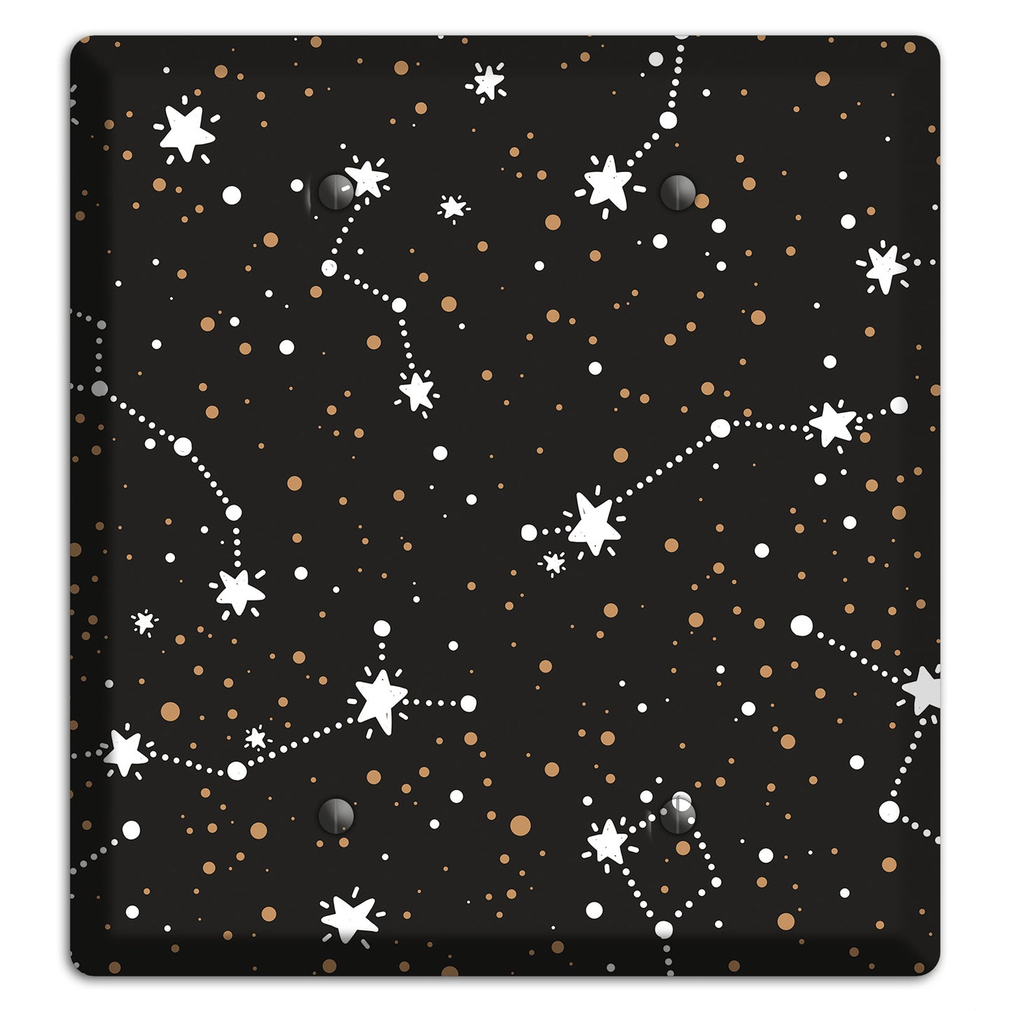 Constellations Black 2 Blank Wallplate