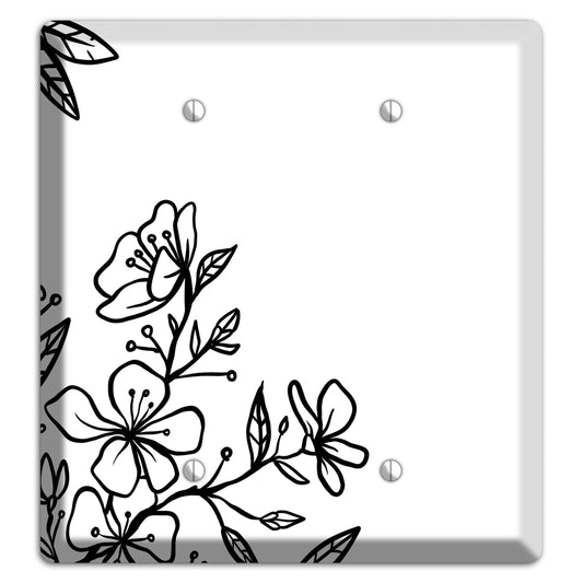 Hand-Drawn Floral 18 2 Blank Wallplate