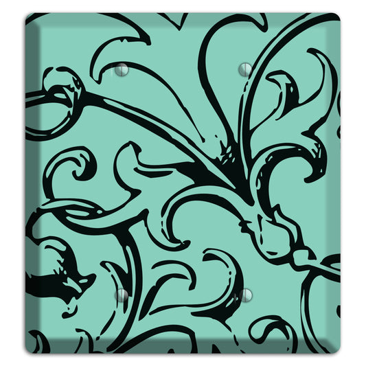 Victorian Aqua 2 Blank Wallplate