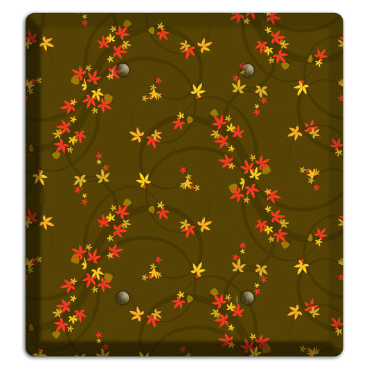 Brown Fall Flowers 2 Blank Wallplate