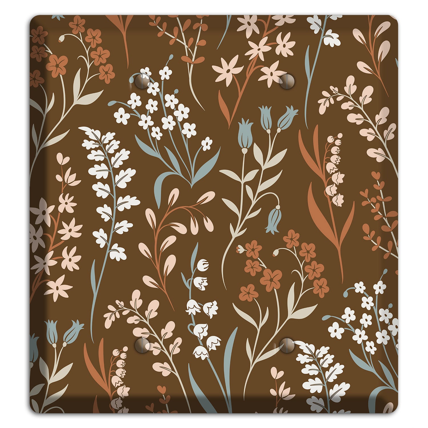 Fall Floral 1 2 Blank Wallplate