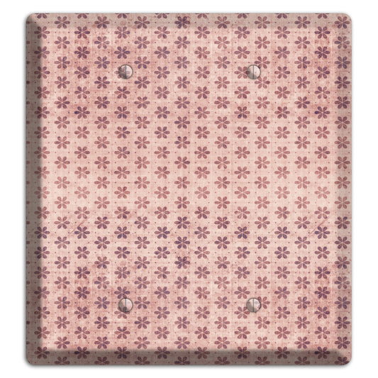 Dusty Pink Grunge Floral Contour 2 Blank Wallplate