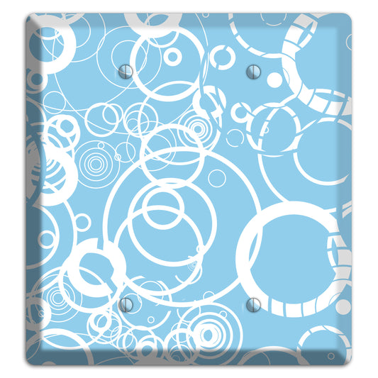 Light Blue Circles 2 Blank Wallplate