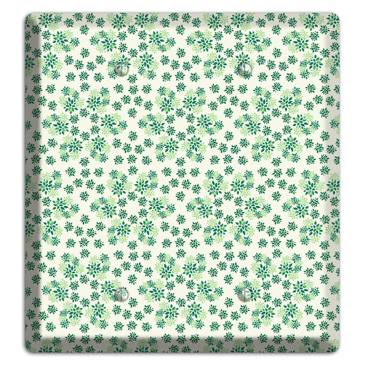 Multi Green Calico 2 Blank Wallplate