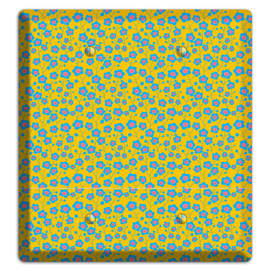 Yellow Blue Pink Calico 2 Blank Wallplate