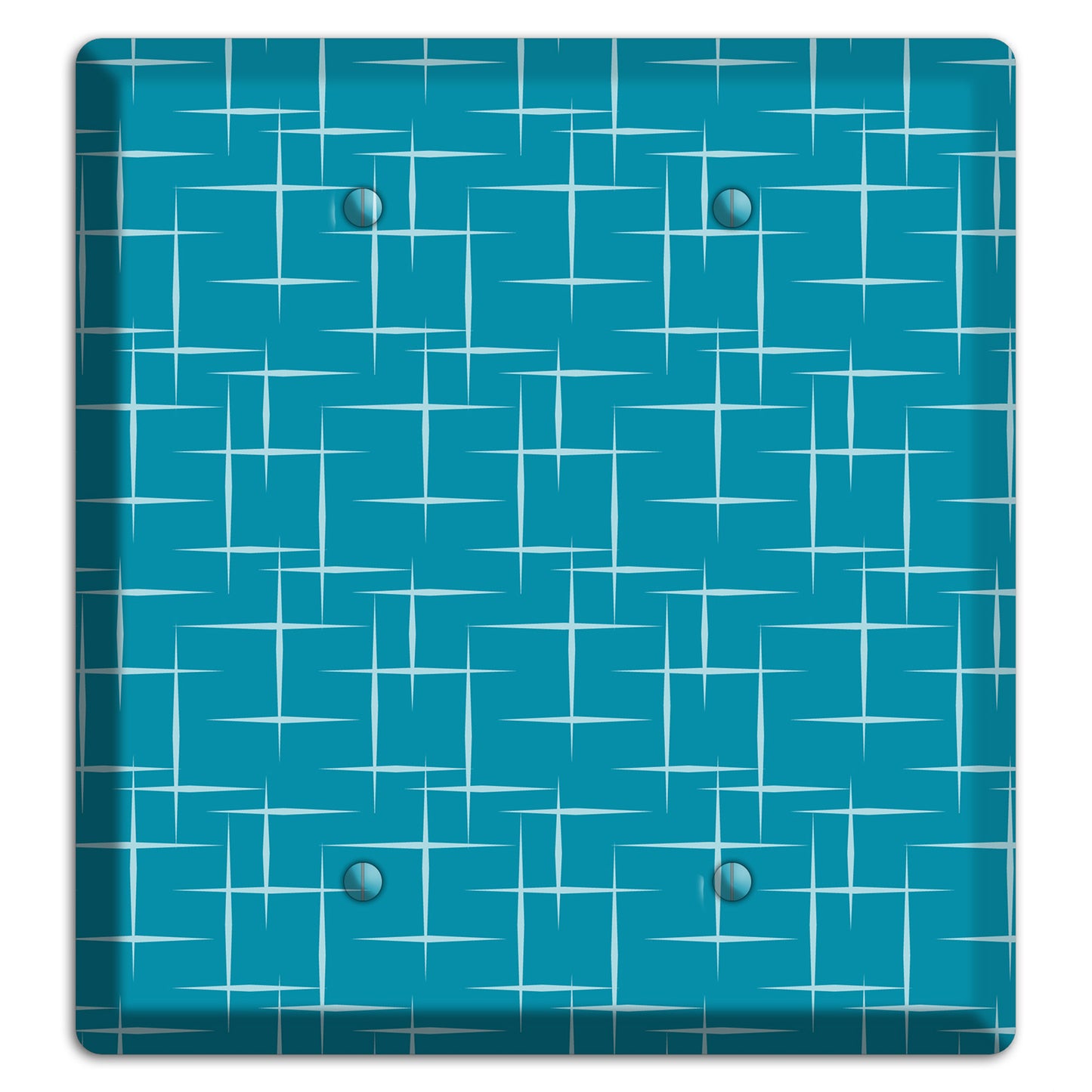 Blue Atom Burst 2 Blank Wallplate