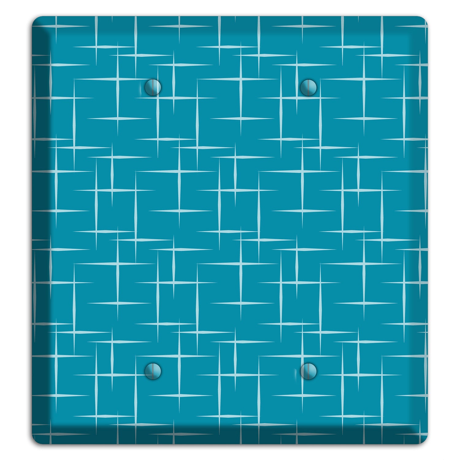 Blue Atom Burst 2 Blank Wallplate