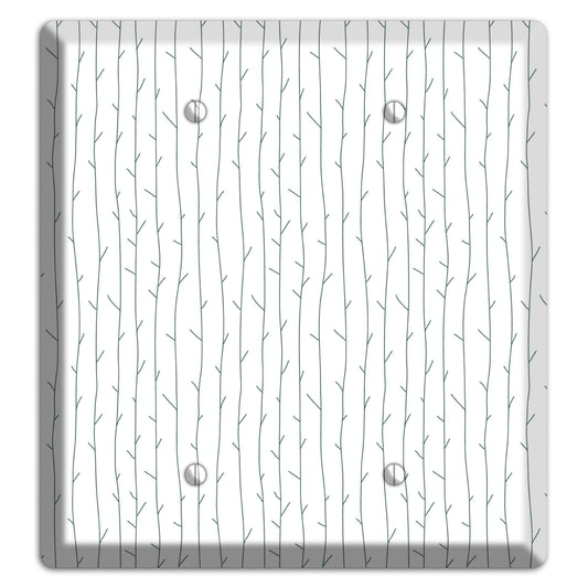 Leaves Style D 2 Blank Wallplate