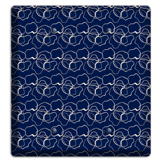 Blue with Irregular Circles 2 Blank Wallplate