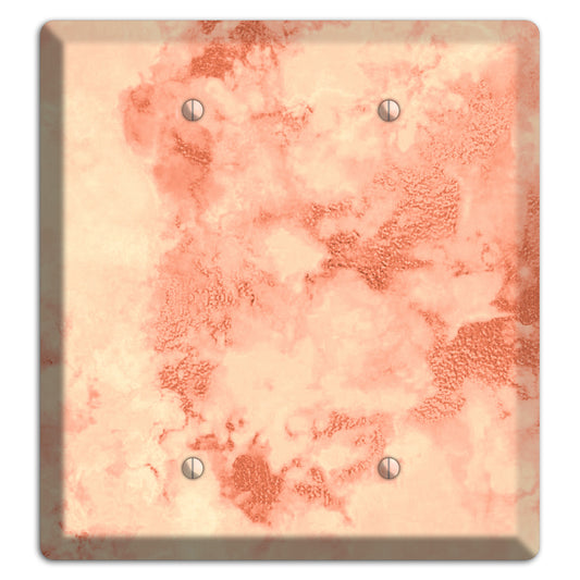 Apricot Peach Marble 2 Blank Wallplate