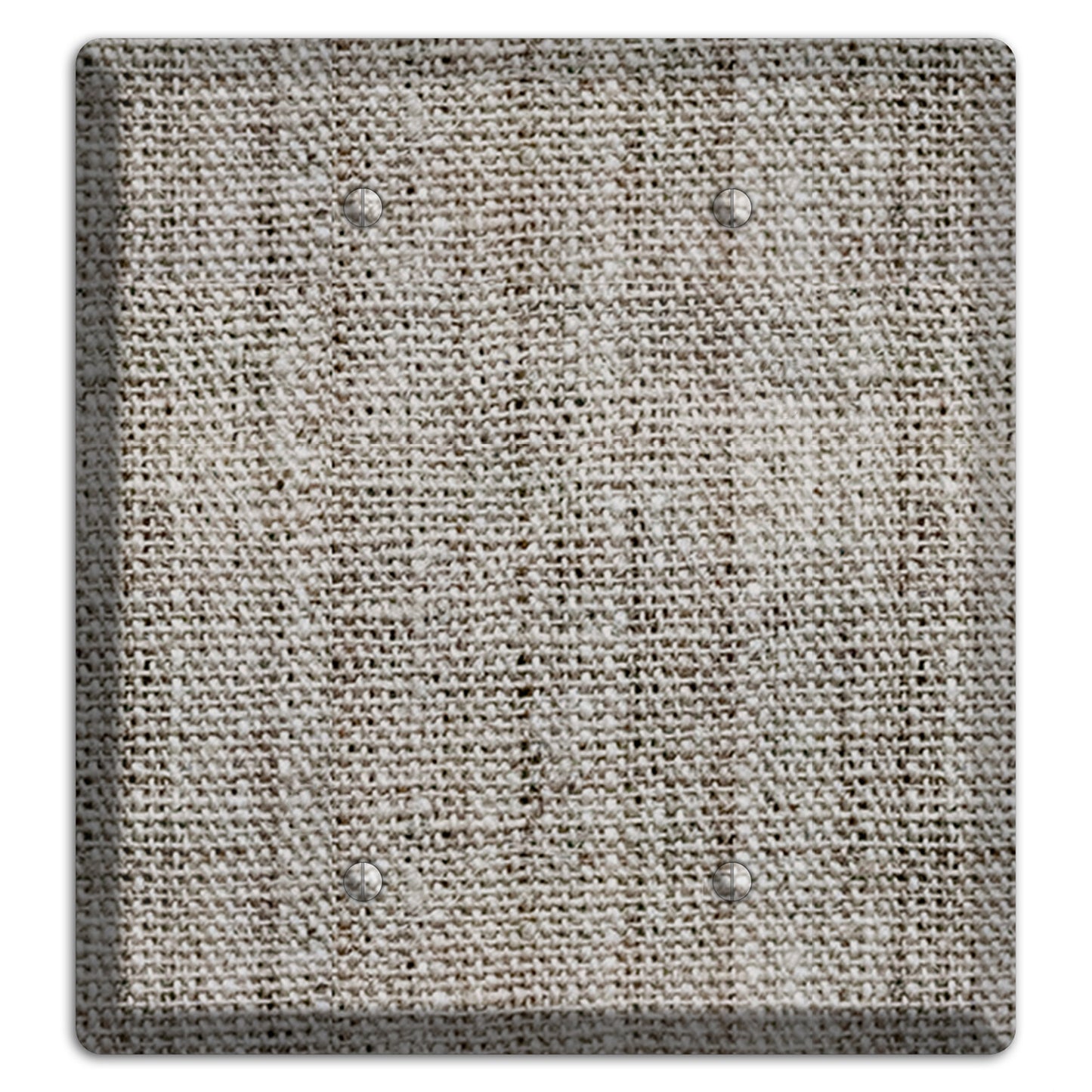 Zorba Burlap 2 Blank Wallplate