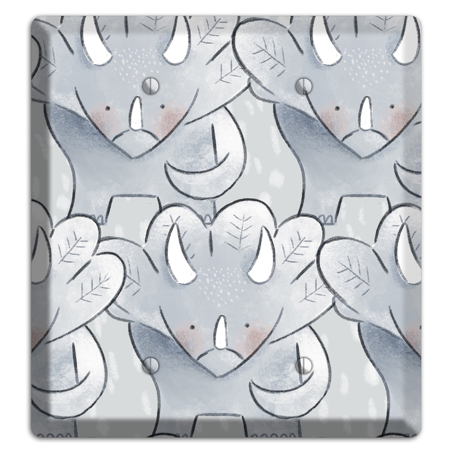 Triceratops 2 Blank Wallplate