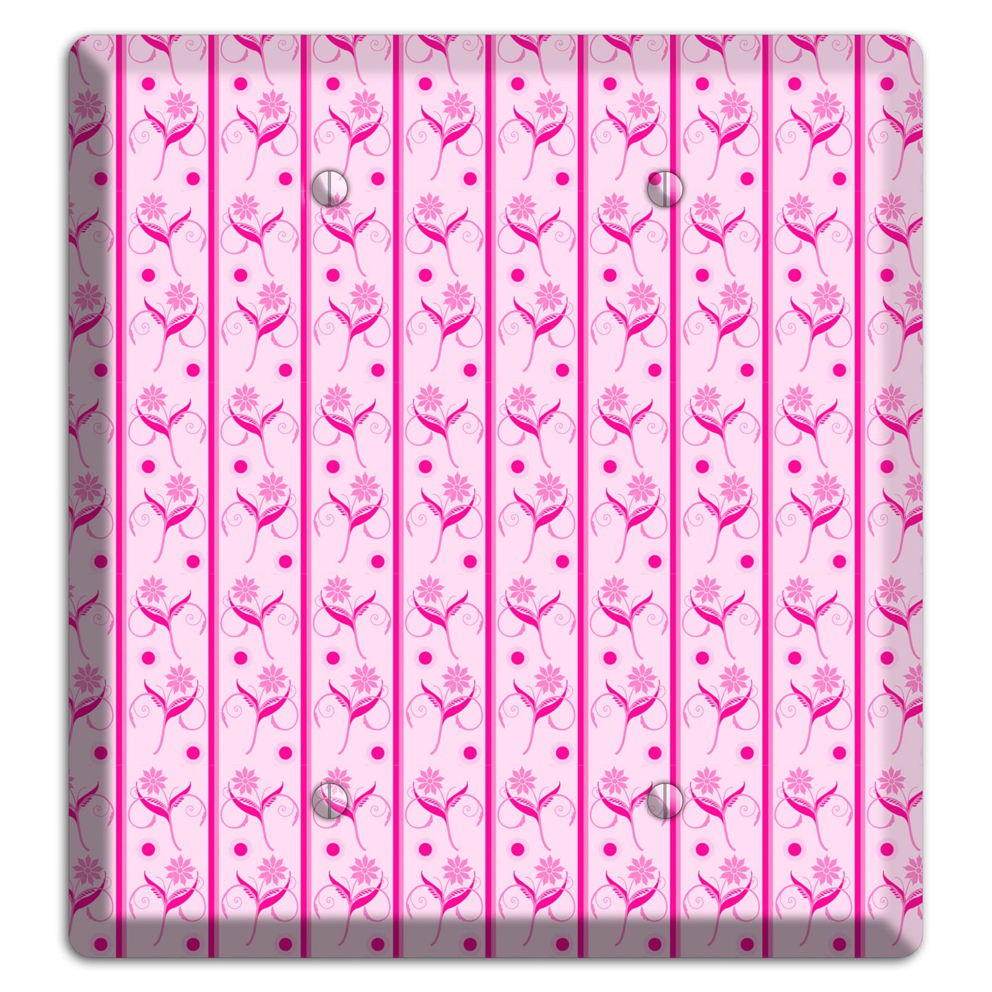 Pink Floral Pattern 2 Blank Wallplate