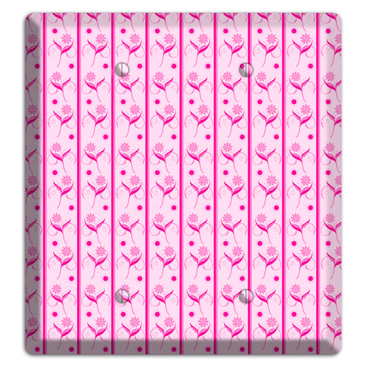 Pink Floral Pattern 2 Blank Wallplate