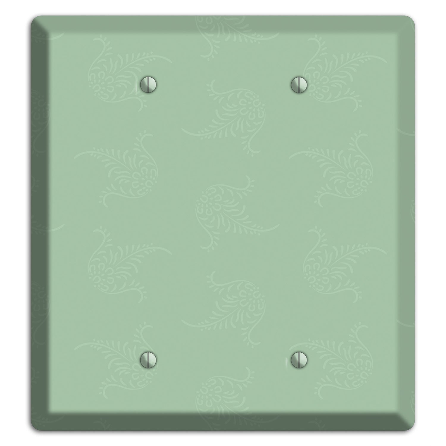 Sage Cartouche 2 Blank Wallplate