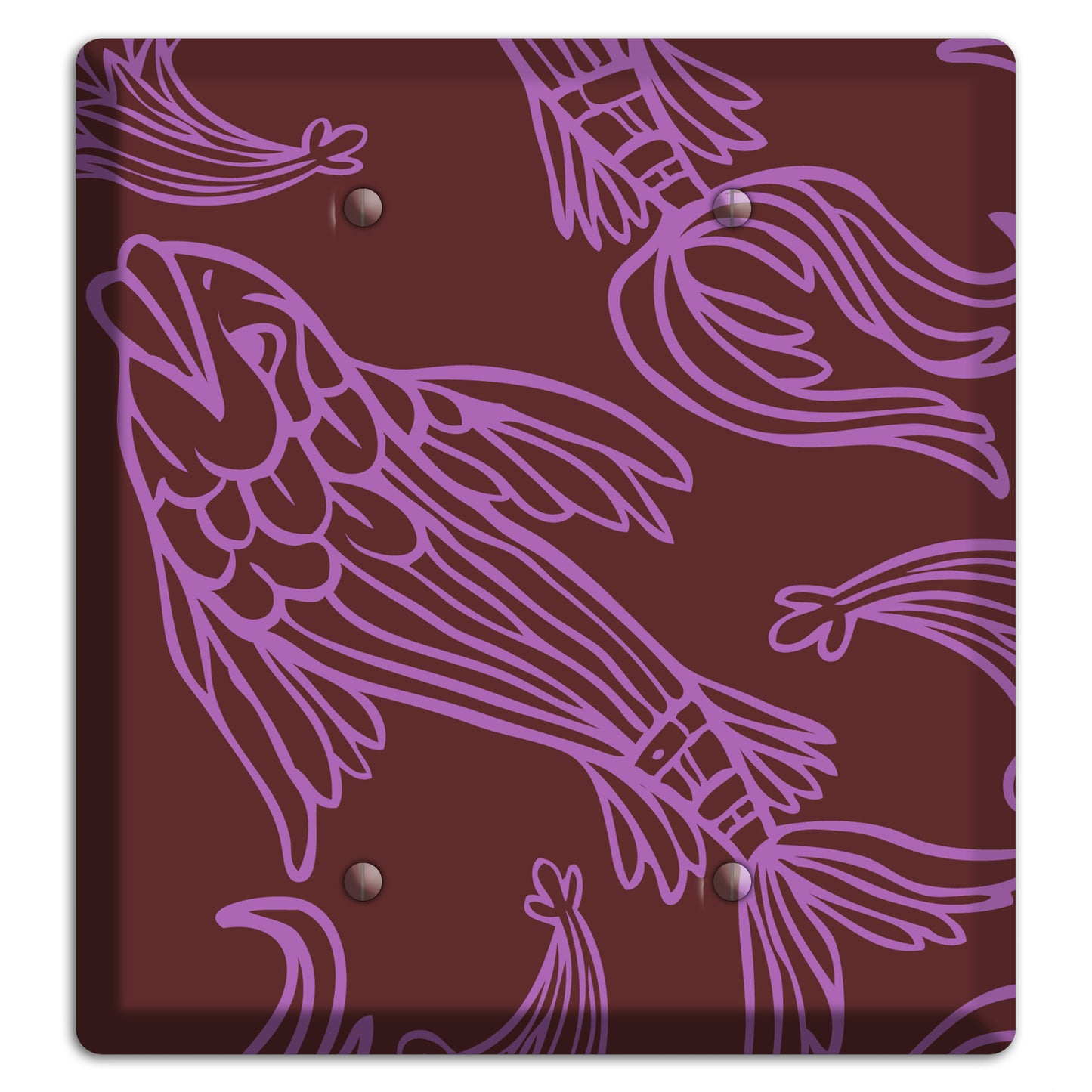 Purple and Pink Koi 2 Blank Wallplate