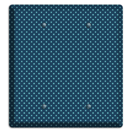 Multi Blue Tiny Polka Dots 2 Blank Wallplate