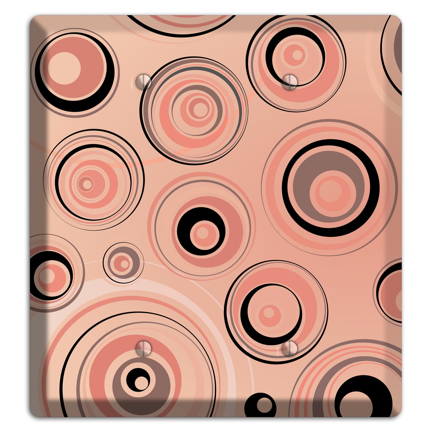 Salmon Circles 2 Blank Wallplate