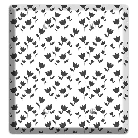 Black and White Tulips 2 Blank Wallplate