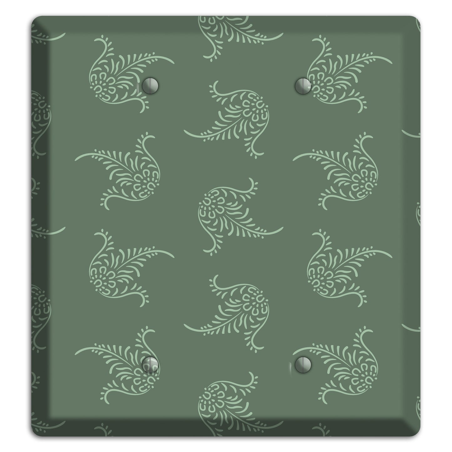 Moss Trefoil Cartouche 2 Blank Wallplate