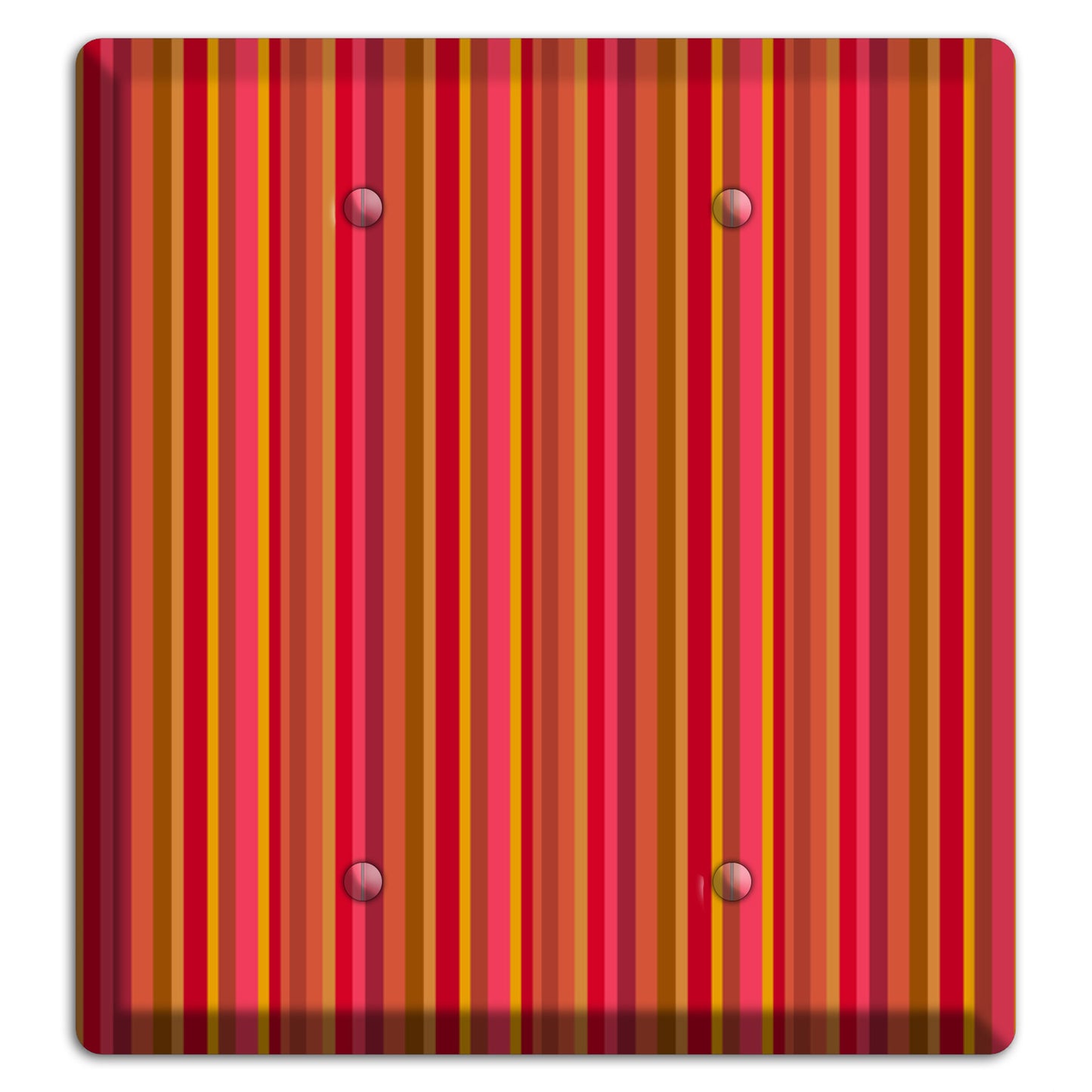 Multi Red Vertical Stripes 2 Blank Wallplate