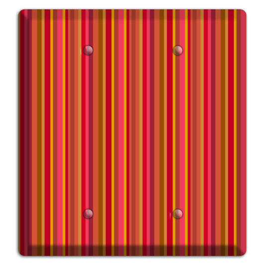 Multi Red Vertical Stripes 2 Blank Wallplate