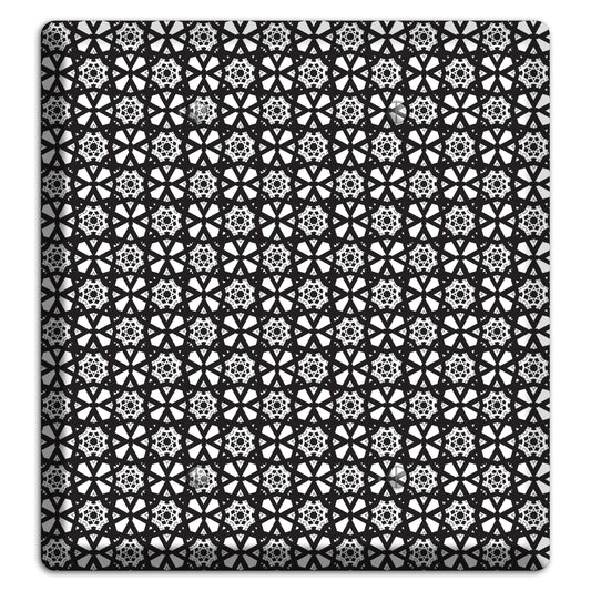 White with Black Arabesque 2 Blank Wallplate