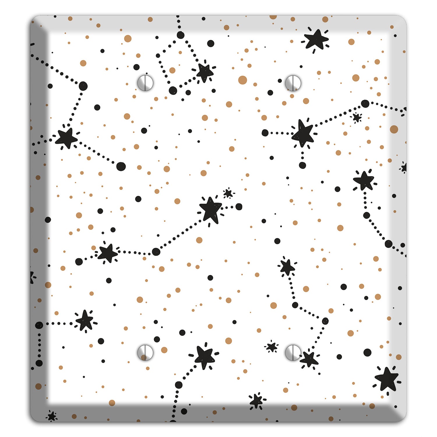 Constellations White 2 Blank Wallplate