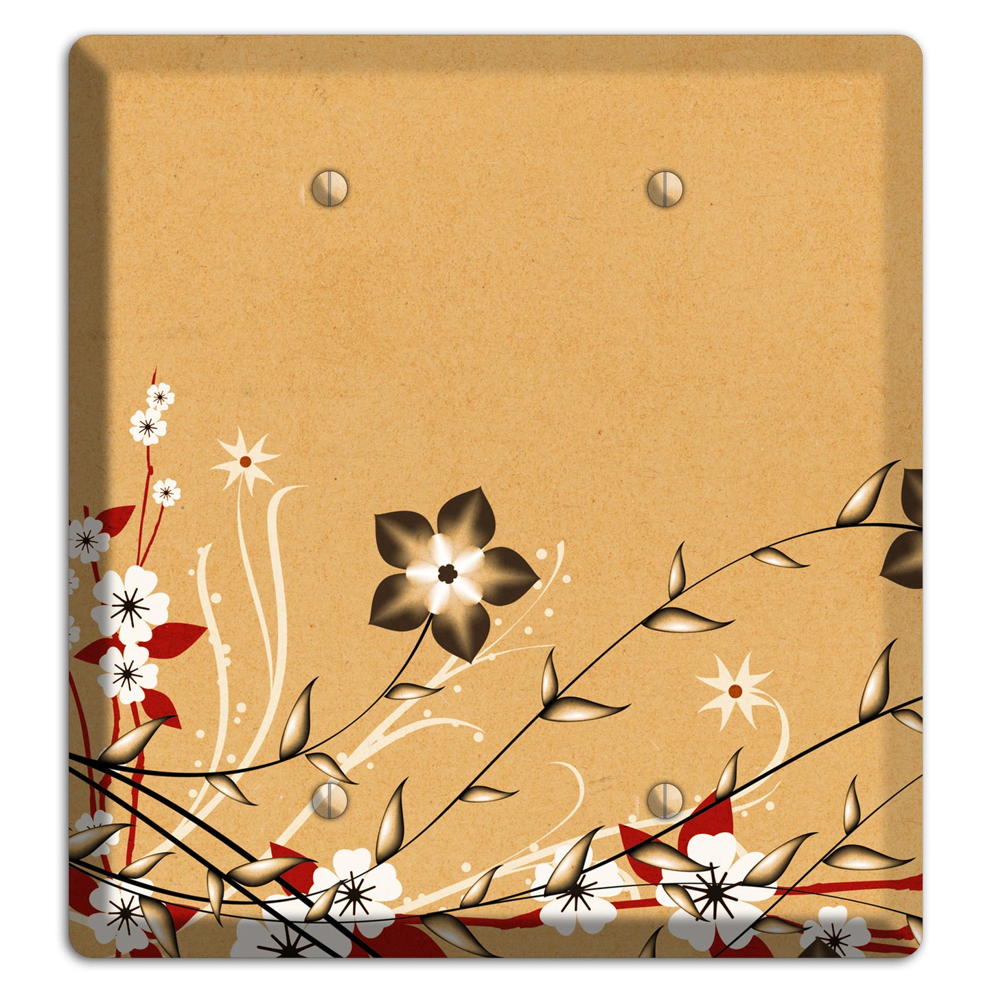 Delicate Red Flowers 2 2 Blank Wallplate