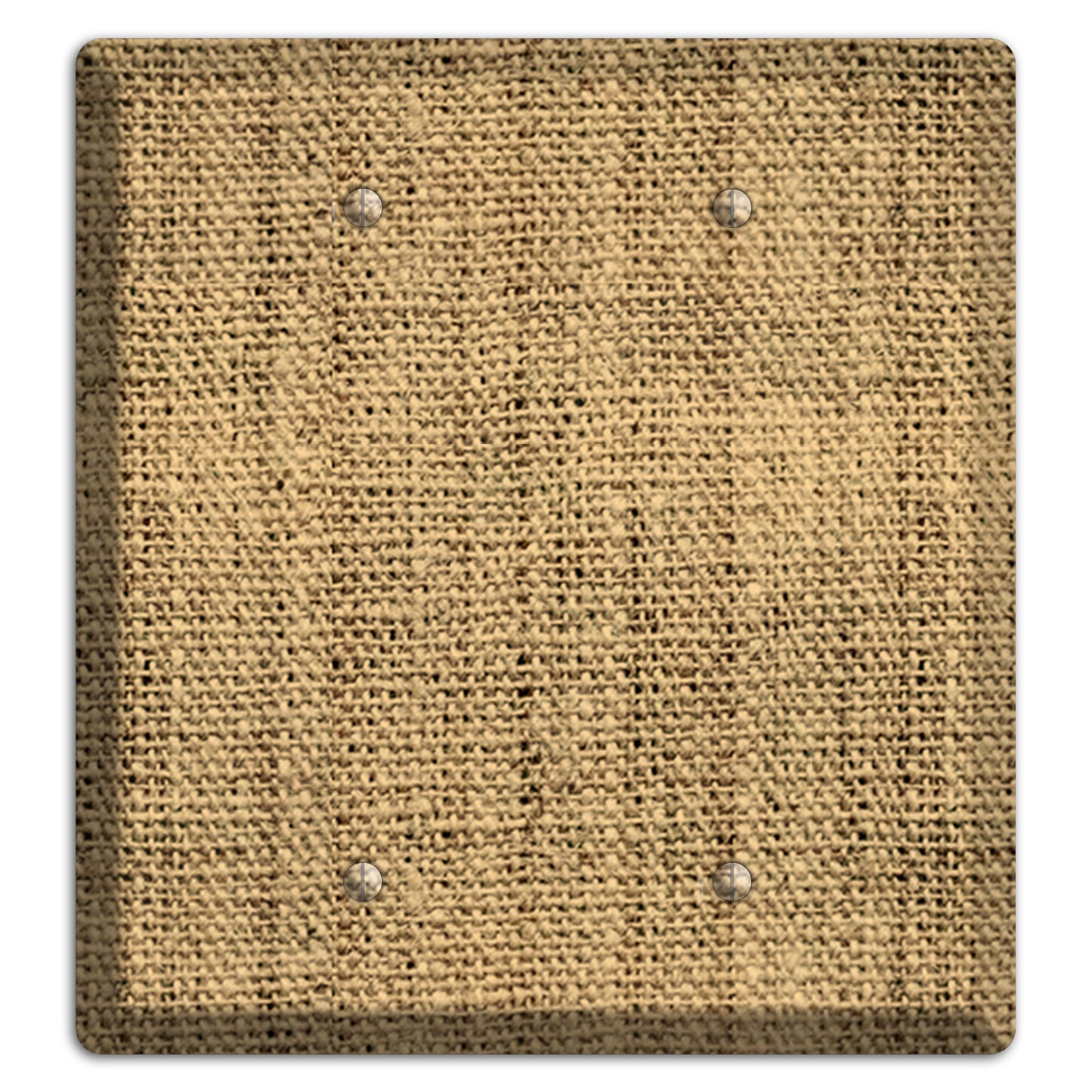 Teak Burlap 2 Blank Wallplate