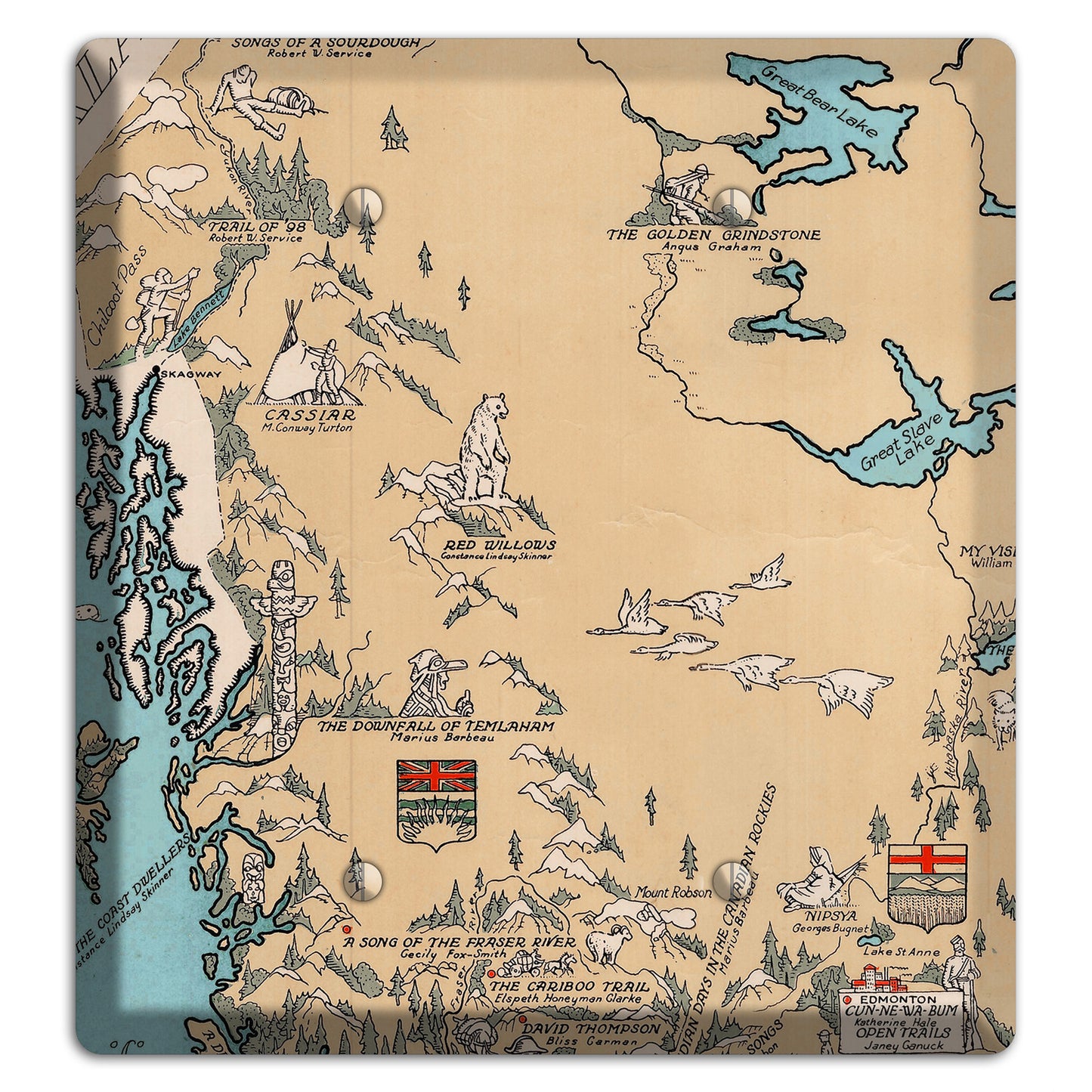 Map of Canada 2 Blank Wallplate