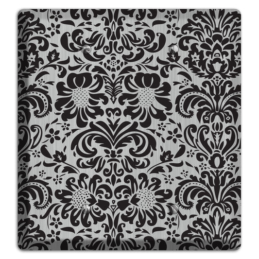 Black Toile  Stainless 2 Blank Wallplate