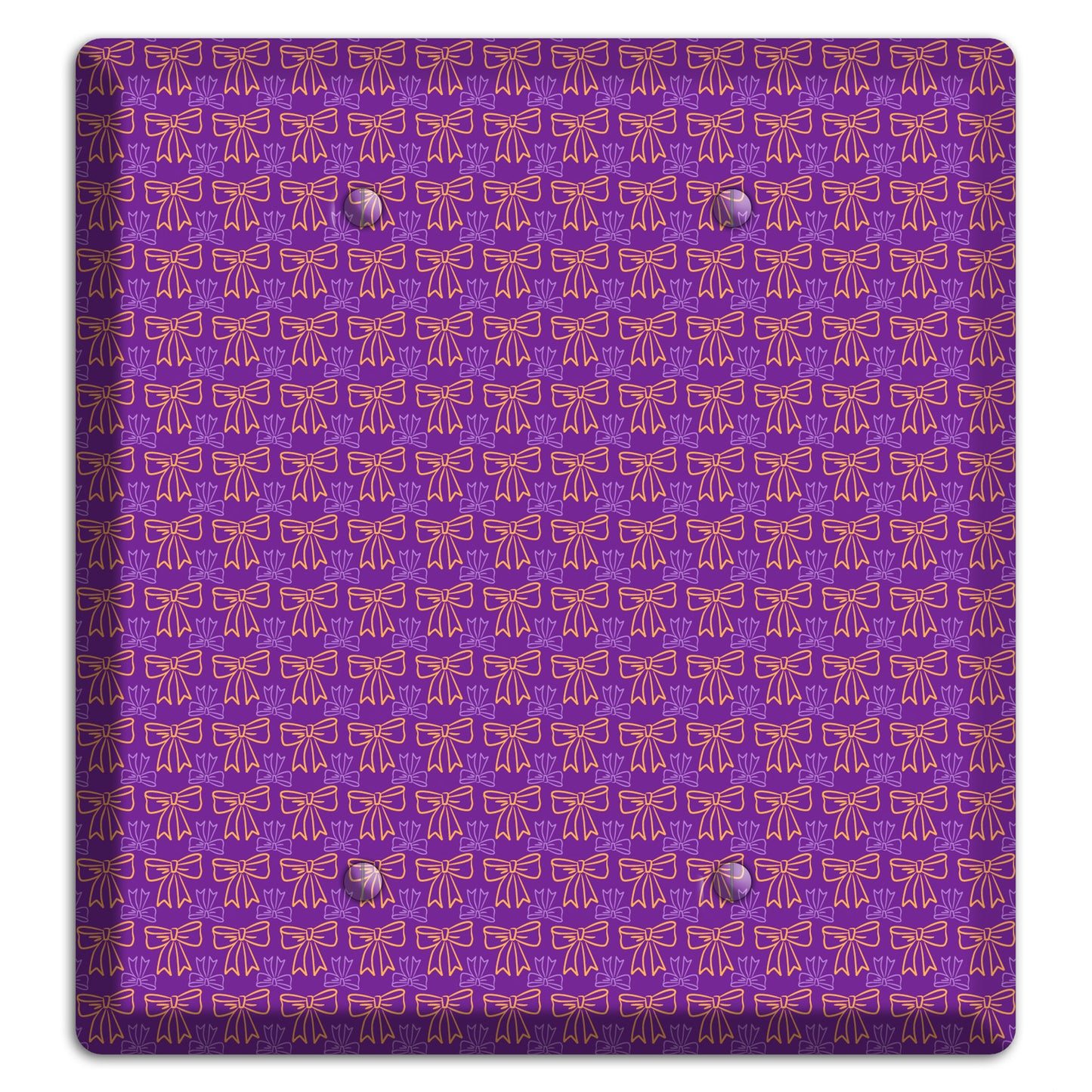 Purple with Pink Bows 2 Blank Wallplate