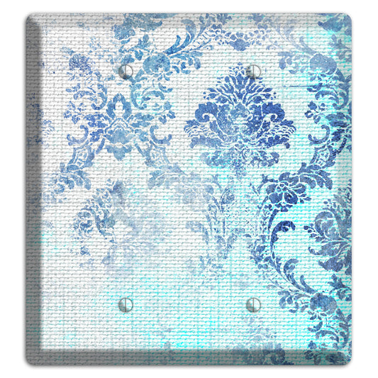 Ice Cold Whimsical Damask 2 Blank Wallplate