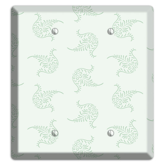 Mint Trefoil Cartouche 2 Blank Wallplate