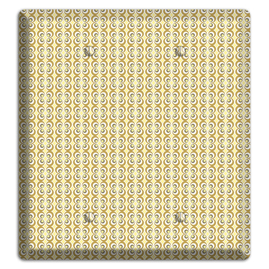 Yellow Offset Bullseye 2 Blank Wallplate