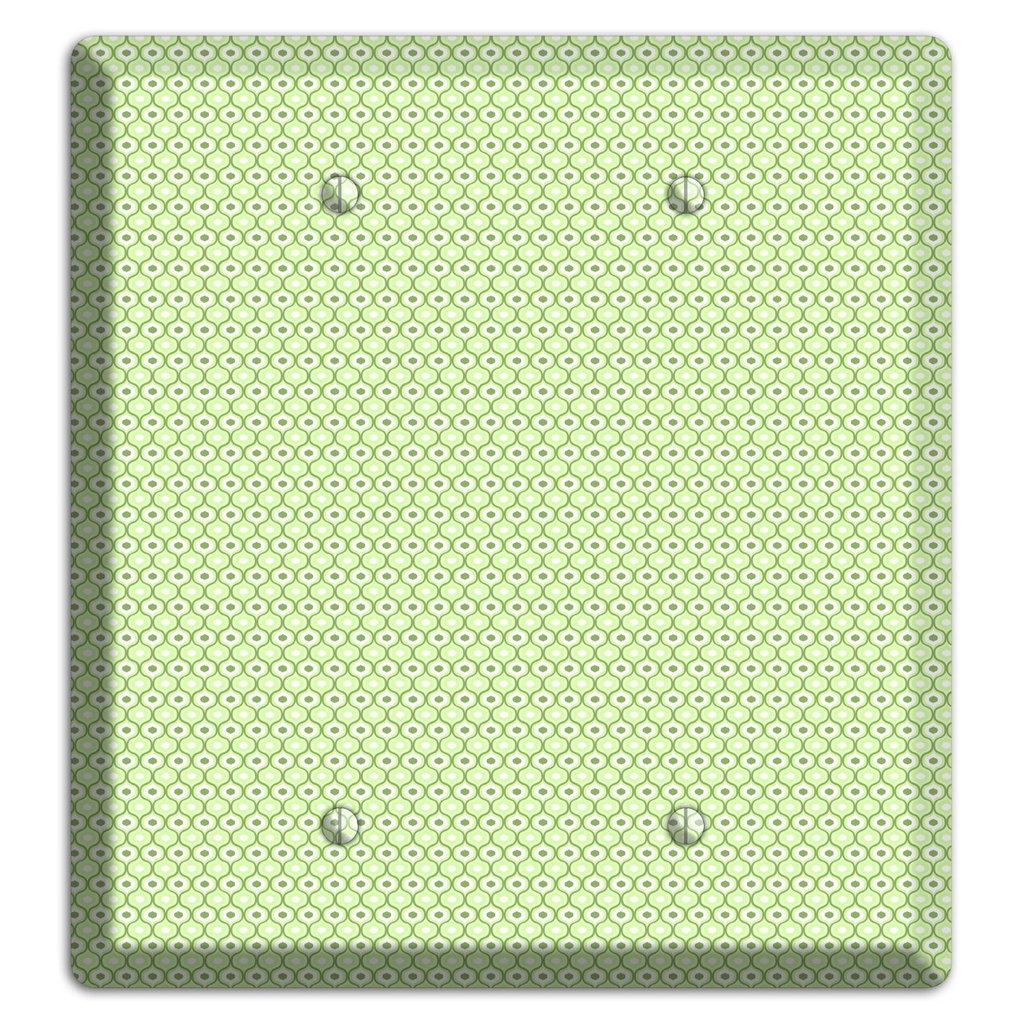 Multi Green Tiny Double Scallop 2 Blank Wallplate